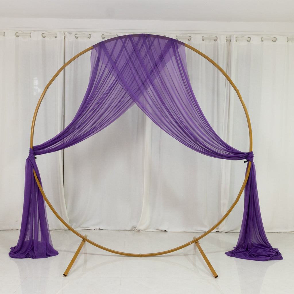 Purple Sheer Backdrop Drape â€“ 5ftx32ft Wedding Arch & Ceiling Decor Panel, Wrinkle Free with Soft Shimmer - Bell Racket Store