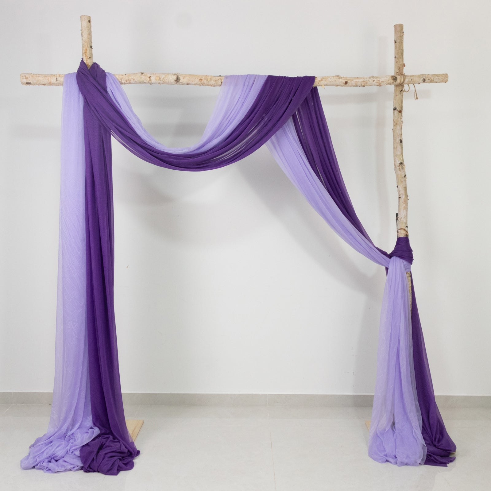 Purple Sheer Backdrop Drape â€“ 5ftx32ft Wedding Arch & Ceiling Decor Panel, Wrinkle Free with Soft Shimmer - Bell Racket Store