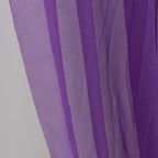 Purple Sheer Chiffon Valance Curtain 4ft x 5ft â€“ Wedding Arch Drape with Rod Pocket, Voile Backdrop Panel - Bell Racket Store