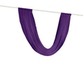 Purple Sheer Chiffon Valance Curtain 4ft x 6ft â€“ Wedding Arch Drape with Rod Pocket, Voile Backdrop Panel - Bell Racket Store