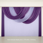 Purple Sheer Chiffon Valance Curtain 4ft x 6ft â€“ Wedding Arch Drape with Rod Pocket, Voile Backdrop Panel - Bell Racket Store