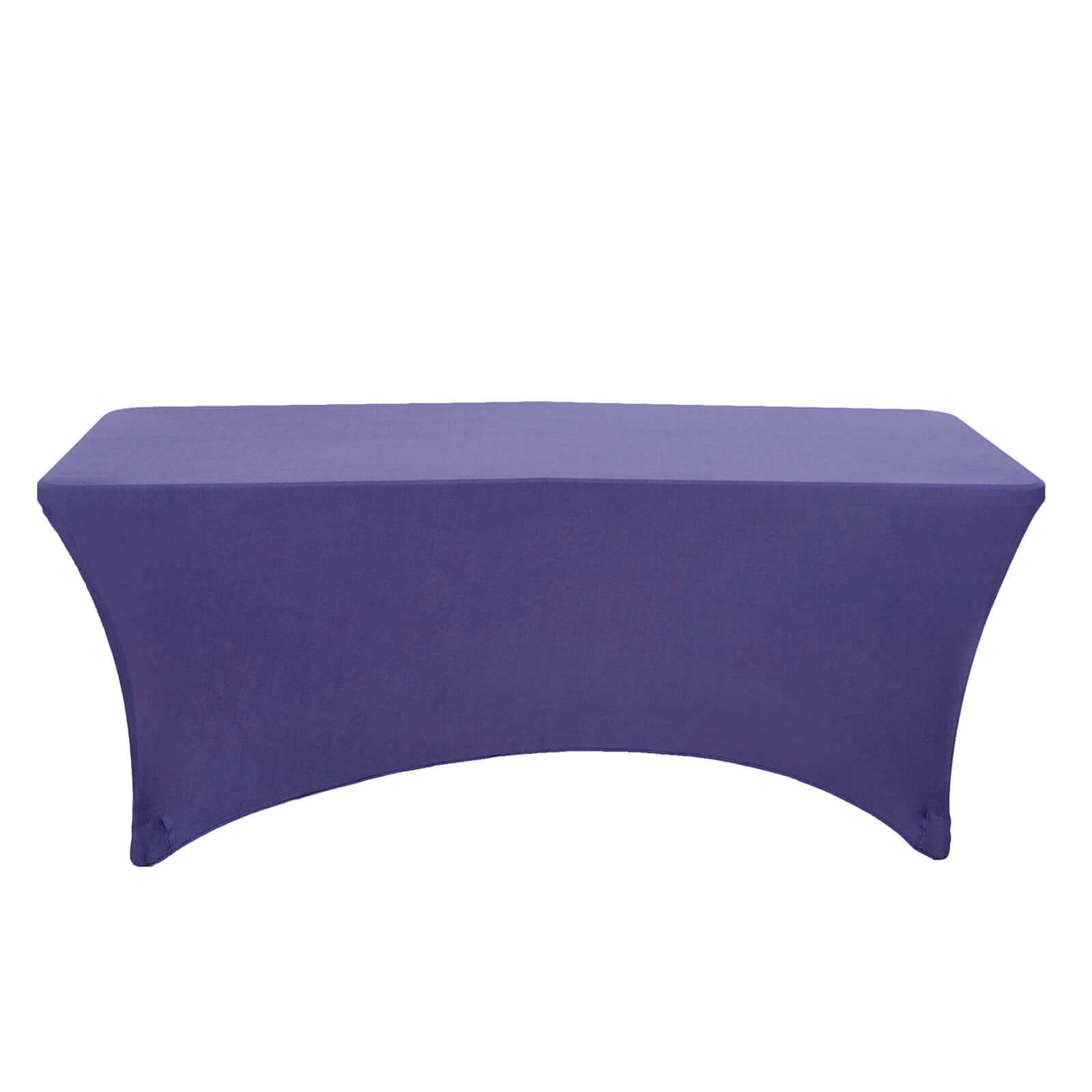 Stretch Spandex 96"x30" Rectangle Table Cover Purple - Durable Form-Fitting Tablecloth