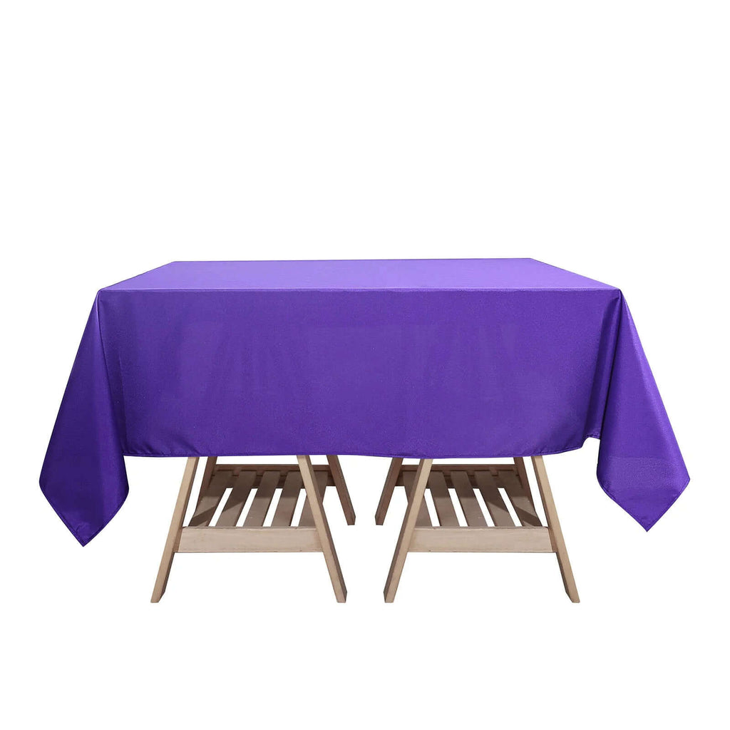 Polyester Square 70"x70" Tablecloth Purple - Wrinkle-Resistant & Durable Table Cover