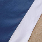 Polyester 90"x132" Rectangle Tablecloth Dark Denim Blue - Seamless Faux Denim Design for Classy Celebrations