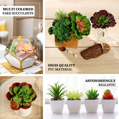 3 Pack 12" Artificial PVC Aloe Cameronii Decorative Succulent Plants