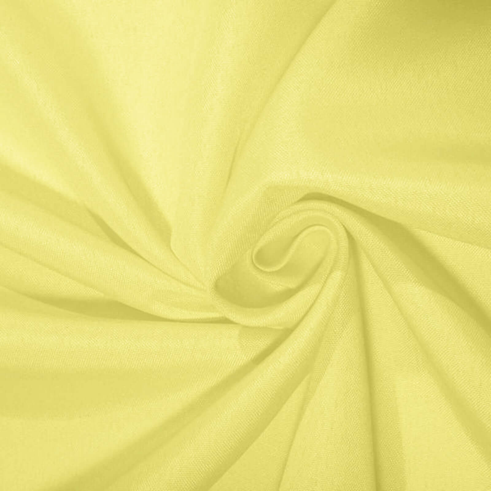 Polyester 120" Round Tablecloth Yellow - Seamless Wrinkle-Resistant Table Cover