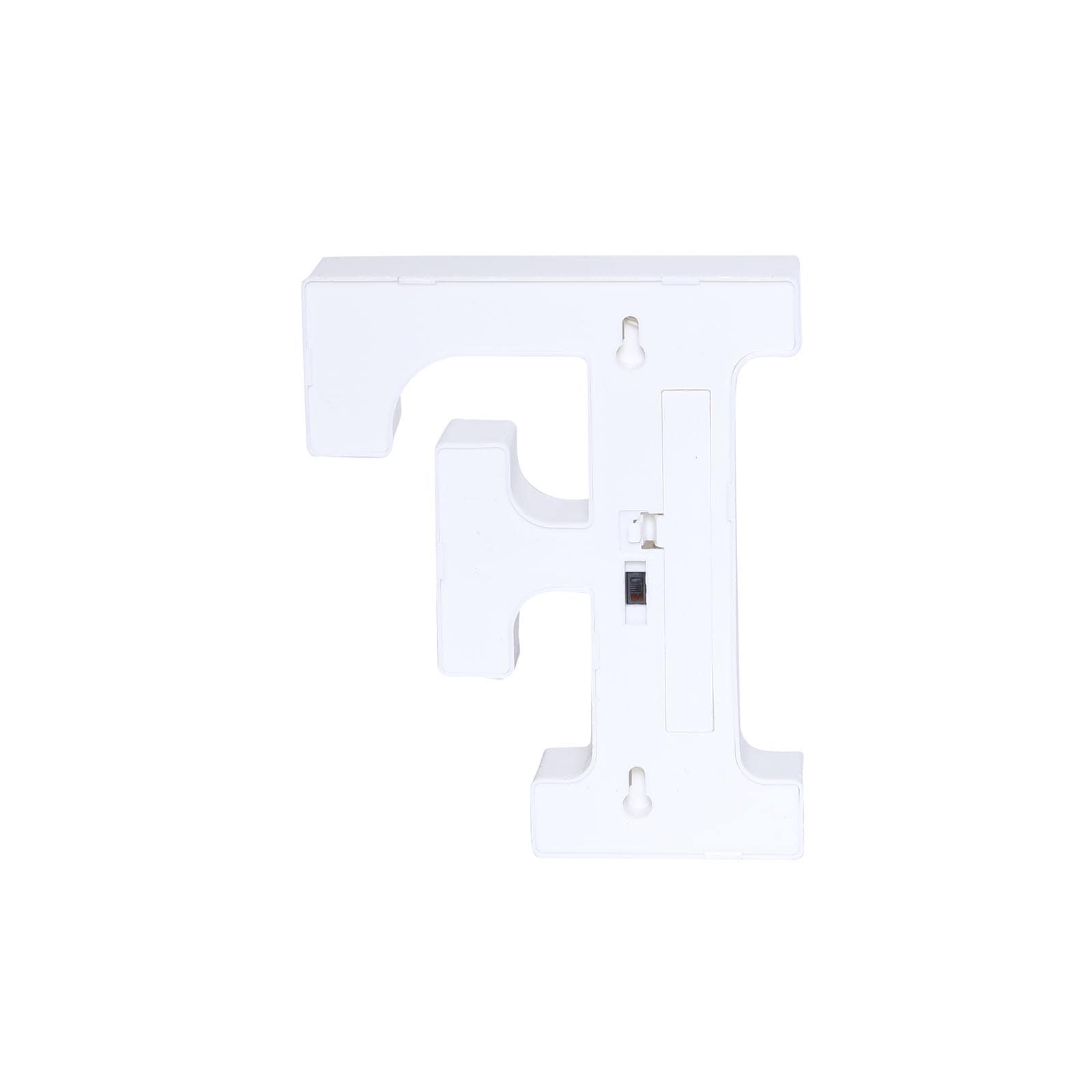 3D Marquee Letter "F" Warm White 5 LED Lights Gold - Chic Light-Up Decor for Events 6"