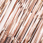 8ft Rose Gold Metallic Tinsel Foil Fringe Doorway Curtain Party Backdrop