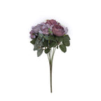 2 Pack Artificial Rose & Peony Floral Arrangements â€“ 12" Purple Silk Bouquets for Weddings & Home DÃ©cor