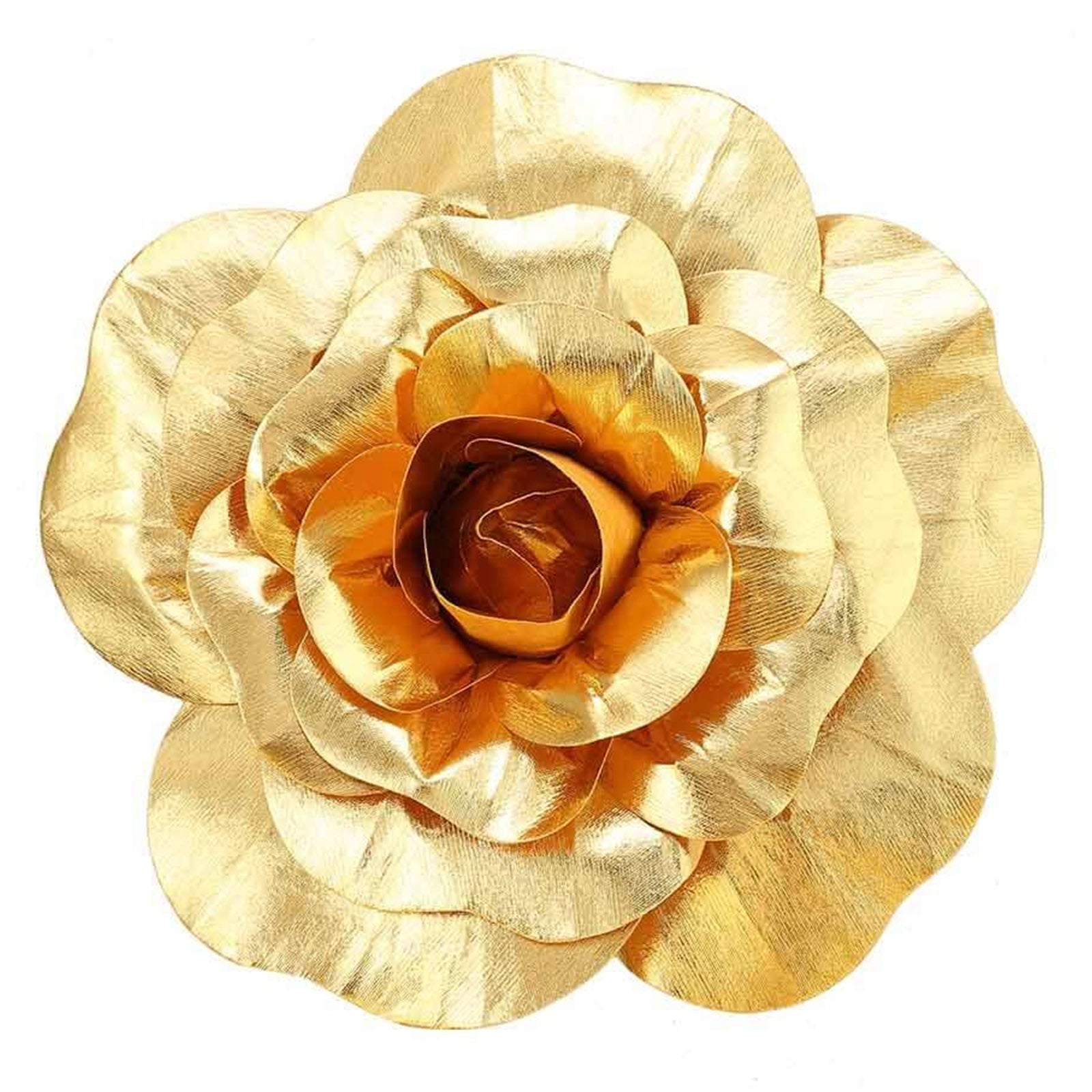 4 Pack 12" Large Metallic Gold Real Touch Artificial Foam DIY Craft Roses