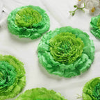 Set of 6 Mint Green Carnation 3D Paper Flowers Wall Decor - 7",9",11"