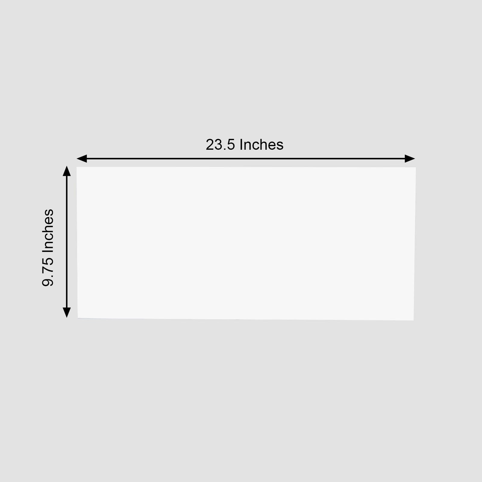 2-Pack Acrylic Plexiglass Sheets Rectangular Side Plates White - Protective Film Coating 24"x10"