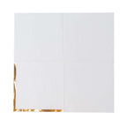 50-Pack Paper Beverage Napkins with Gold Foil Edge White - Disposable 2 Ply Cocktail Napkins for Events 6.5"x6.5"