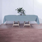 Polyester 60"x102" Rectangle Tablecloth Dusty Blue - Durable and Stylish Table Cover