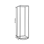 2-Pack Wedding Flower Stand Matte Black Metal Geometric Column Frame Rectangular - Versatile Floral Pedestal for Upscale Arrangements 48"