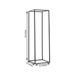 2-Pack Wedding Flower Stand Matte Black Metal Geometric Column Frame Rectangular - Versatile Floral Pedestal for Sophisticated Arrangements 40"