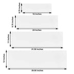 Set of 4 Acrylic Plexiglass Sheets Rectangular Side Plates White - Protective Film Coating