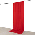 Red 4 - Way Stretch Spandex Event Curtain Drapes, Wrinkle Free Backdrop Event Panel with Rod Pockets - 5ftx12ft - Bell Racket Store