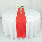 Taffeta 12"x108" Table Runner Red - Accordion Crinkle Design