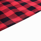 5 Pack Polyester 15"x15" Napkins Black/Red Buffalo Plaid Gingham Style Cloth Napkins