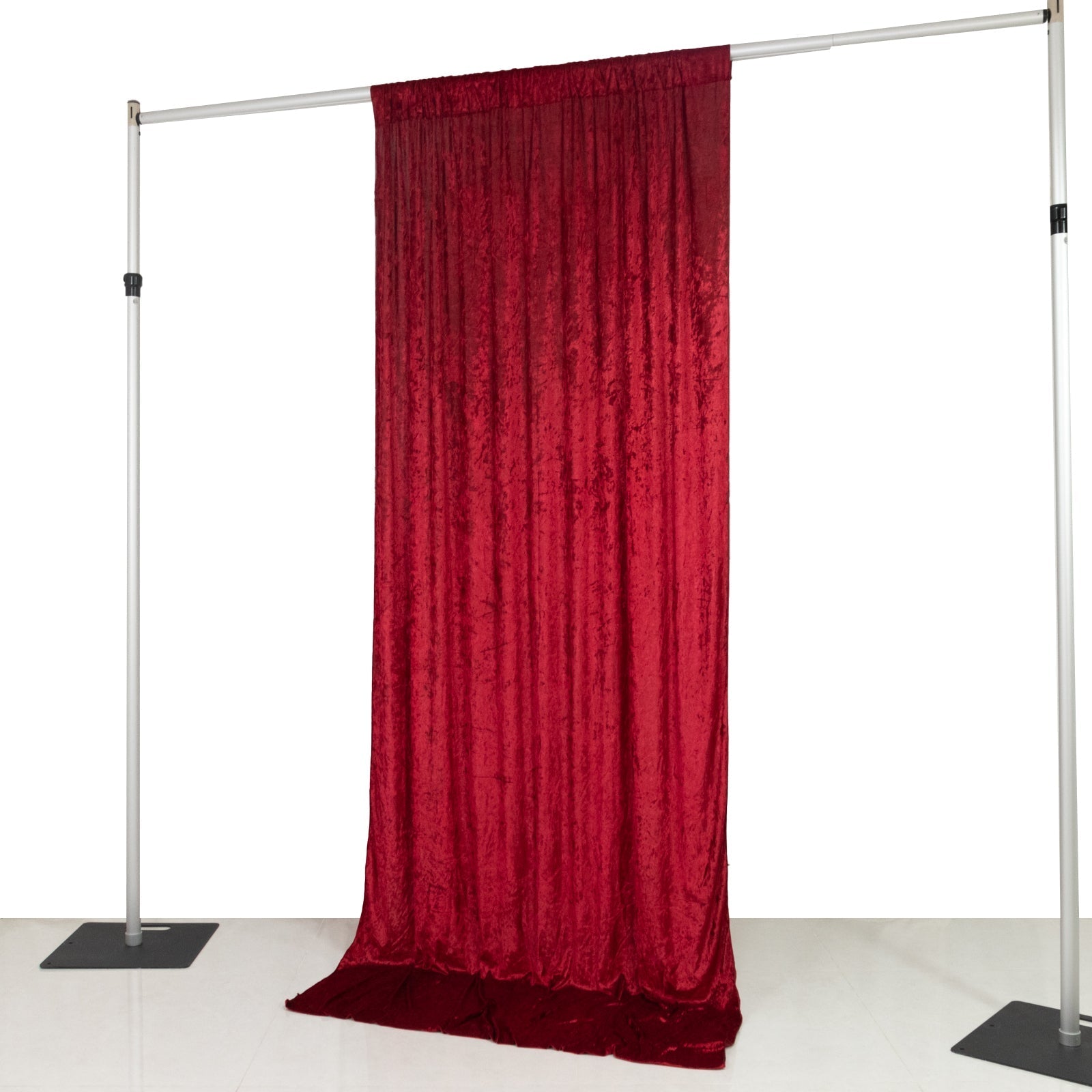 Red Crushed Velvet Backdrop Curtain â€“ 5ft x 10ft Event Drape with Rod Pocket, Privacy Panel for Photo Booths & Events - Bell Racket Store