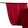 Red Crushed Velvet Backdrop Curtain â€“ 5ft x 12ft Event Drape with Rod Pocket, Privacy Panel for Photo Booths & Events - Bell Racket Store