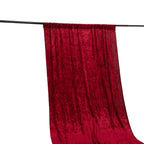 Red Crushed Velvet Backdrop Curtain â€“ 5ft x 12ft Event Drape with Rod Pocket, Privacy Panel for Photo Booths & Events - Bell Racket Store