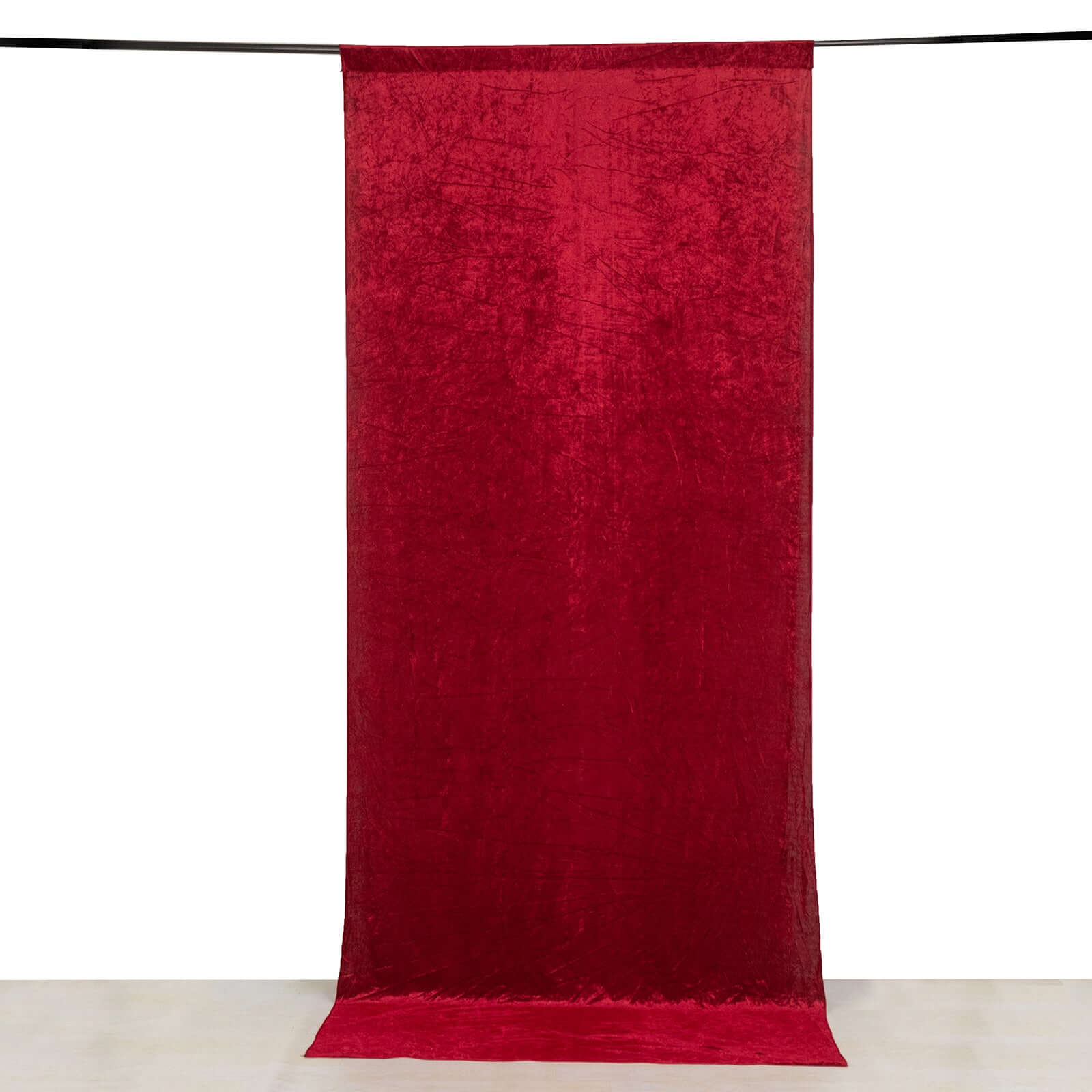 Red Crushed Velvet Backdrop Curtain â€“ 5ft x 12ft Event Drape with Rod Pocket, Privacy Panel for Photo Booths & Events - Bell Racket Store