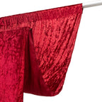 Red Crushed Velvet Backdrop Curtain â€“ 5ft x 14ft Event Drape with Rod Pocket, Privacy Panel for Photo Booths & Events - Bell Racket Store