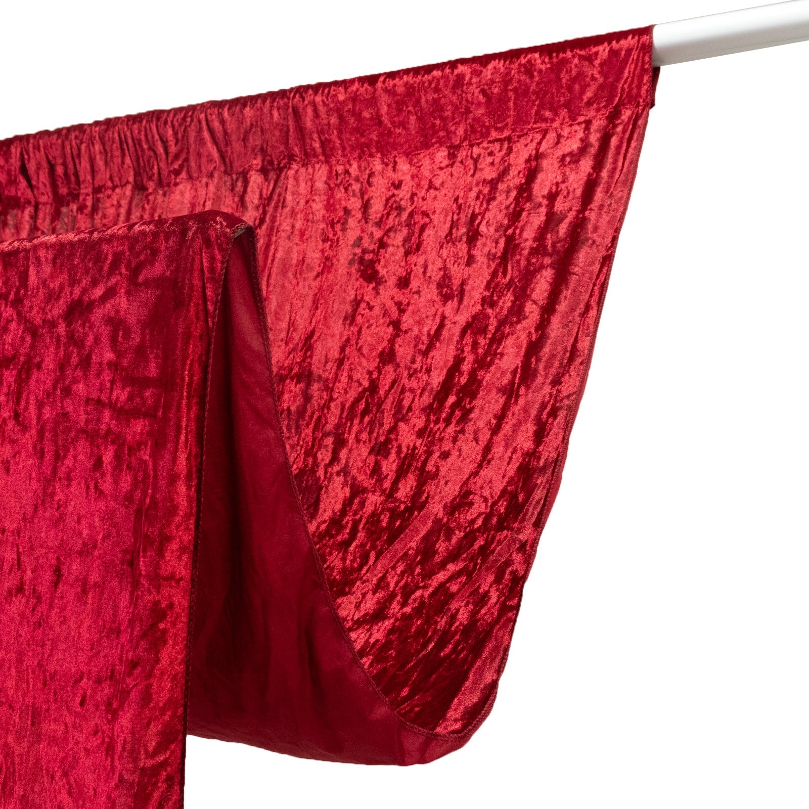 Red Crushed Velvet Backdrop Curtain â€“ 5ft x 14ft Event Drape with Rod Pocket, Privacy Panel for Photo Booths & Events - Bell Racket Store