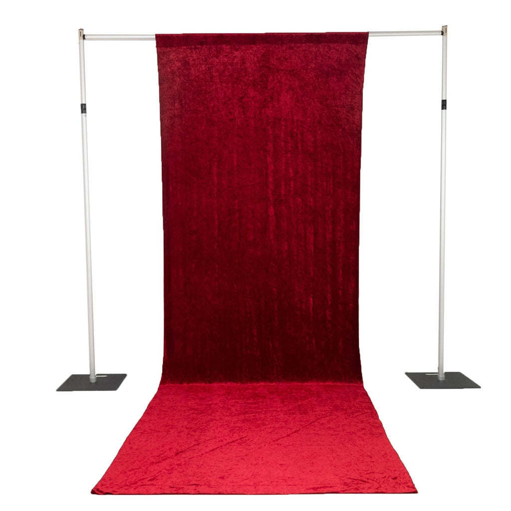 Red Crushed Velvet Backdrop Curtain â€“ 5ft x 14ft Event Drape with Rod Pocket, Privacy Panel for Photo Booths & Events - Bell Racket Store