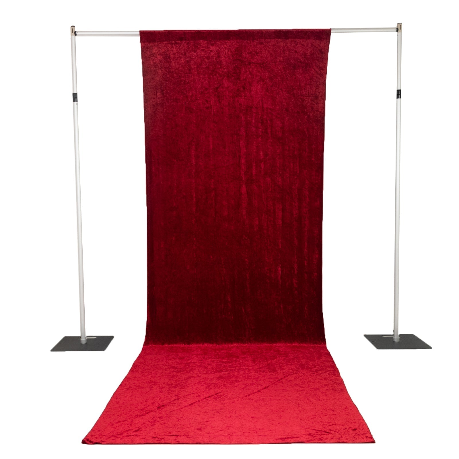 Red Crushed Velvet Backdrop Curtain â€“ 5ft x 14ft Event Drape with Rod Pocket, Privacy Panel for Photo Booths & Events - Bell Racket Store