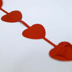 Red Heart Chain Foil Fringe Curtain Party Backdrop, Metallic Red Tinsel Streamer Party Decor - Door Window Foil Curtain - 3ftx6.5ft - Bell Racket Store