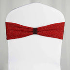 10 Pack Rhinestone Napkin Rings with Velcro Brooch Buckle Black - Stylish Design for Chair Sashes