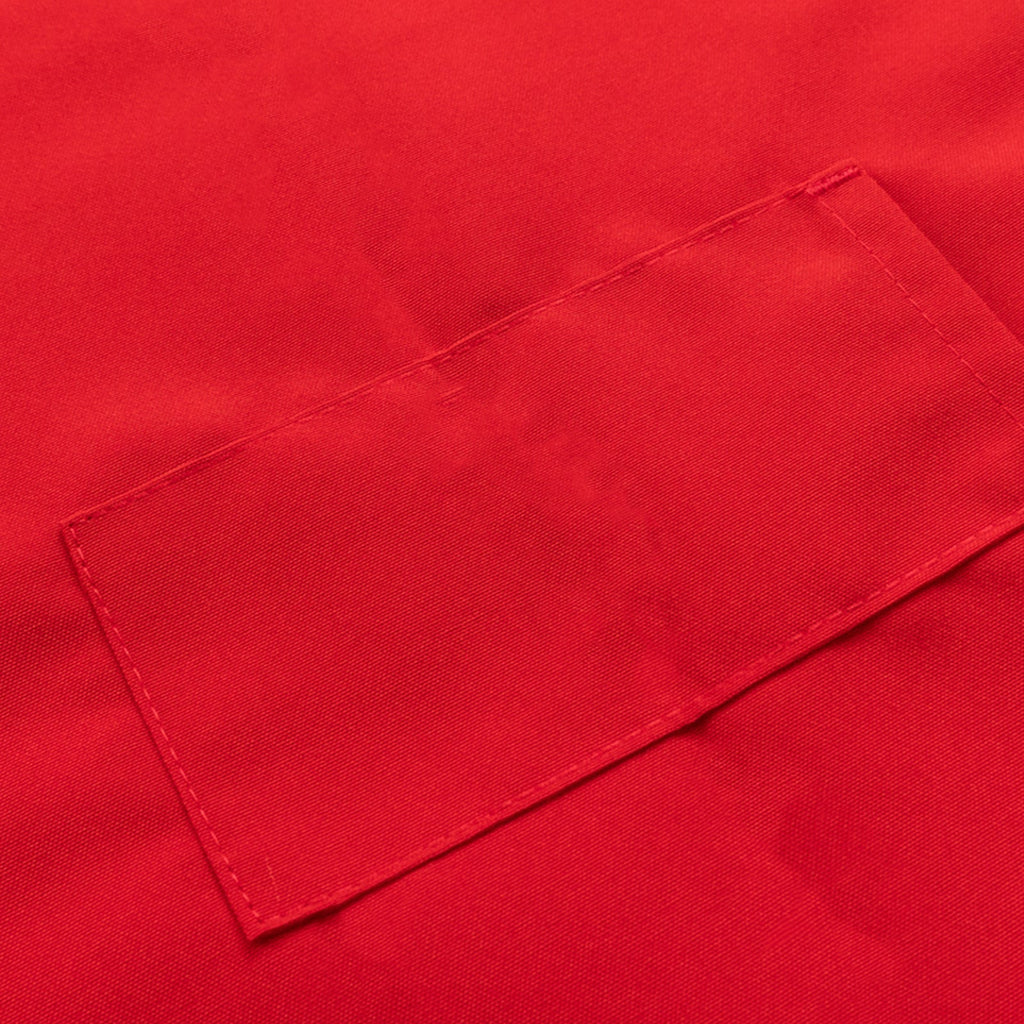 Red Premium Polyester Cooking Chef Apron with Adjustable Neck and Long Ties, Waterdrop Resistant 2 Pockets Unisex Kitchen Bib Apron - Bell Racket Store