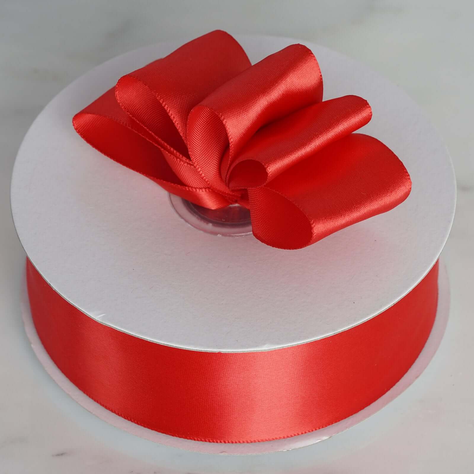 50 Yards 1.5" Red Single Face Decorative Satin Ribbon