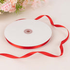 100 Yards 3/8" Red Single Face Decorative Satin Ribbon