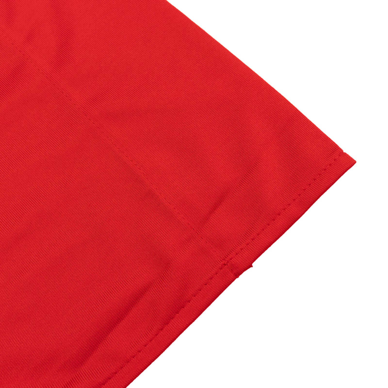Red Scuba Polyester Event Curtain Drapes, Durable Flame Resistant Backdrop Event Panel Wrinkle Free with Rod Pockets - 5ftx14ft - Bell Racket Store