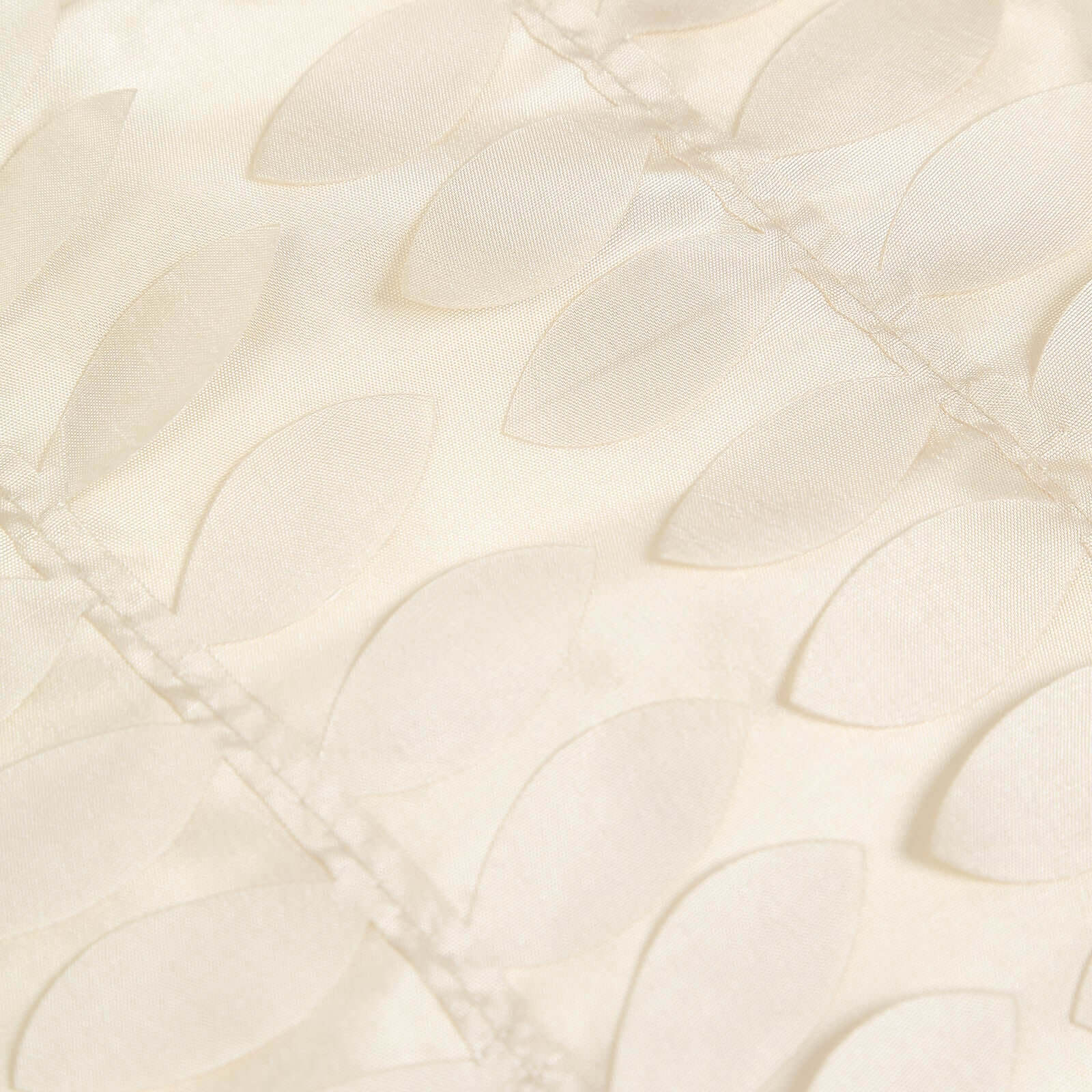 Taffeta 54"x54" Square Tablecloth Beige 3D Leaf Petal Table Cover