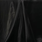 Satin Rectangular 90"x156" Tablecloth Black - Seamless Stylish Table Cover for Wedding & Event Decoration