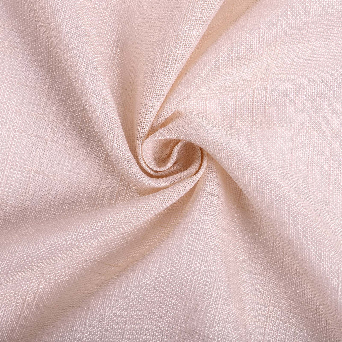 Faux Linen 120" Round Tablecloth Blush - Slubby Texture Wrinkle-Resistant Seamless Table Cover