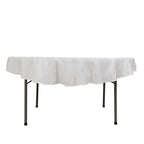 100% Cotton 70" Round Tablecloth White Linen - Sophisticated, Soft & Breathable Table Cover