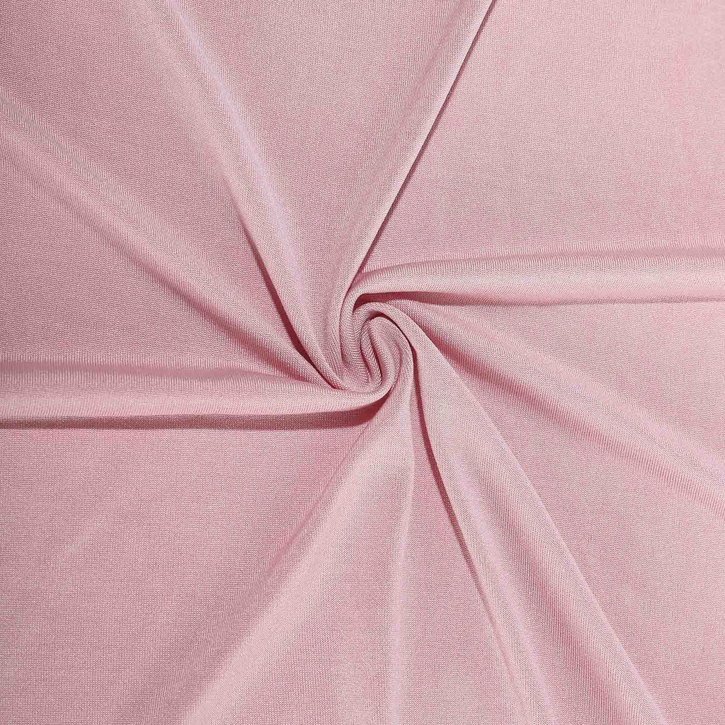 Stretch Spandex 6ft Rectangle Tablecloth Dusty Rose - Durable Form-Fitting Table Cover for Events & Presentations