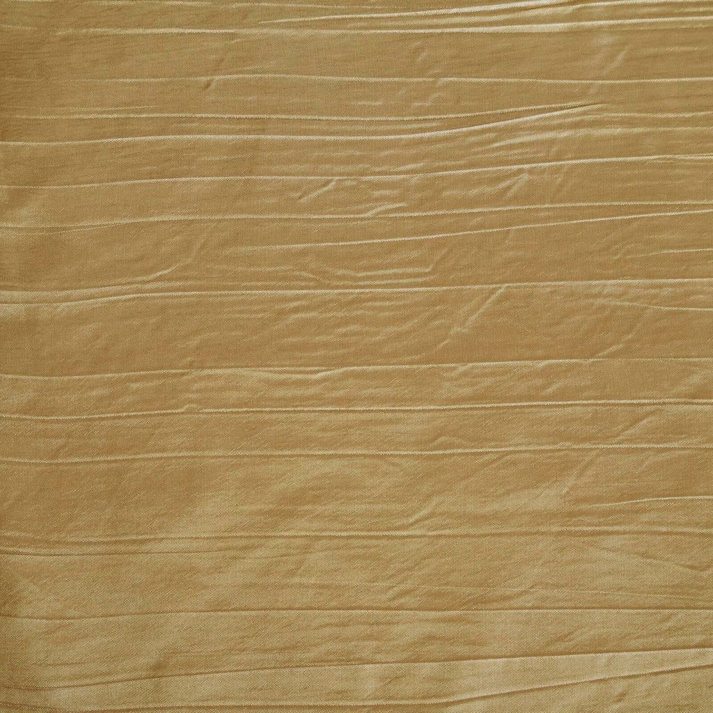Taffeta 90"x132" Rectangle Tablecloth Gold - Seamless Accordion Crinkle Design for Sophisticated Gatherings