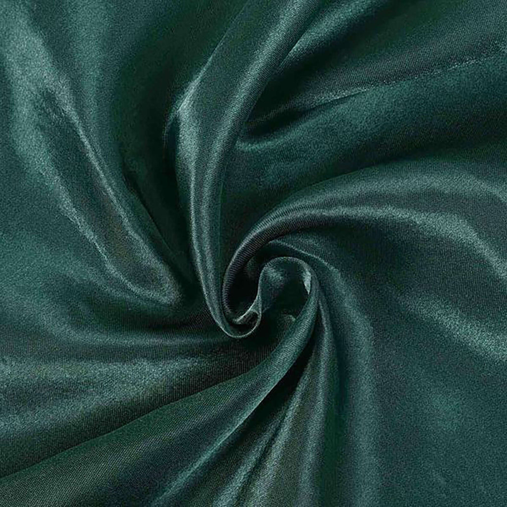 Satin Rectangular 60"x102" Tablecloth Hunter Emerald Green - Smooth and Lustrous Table Cover