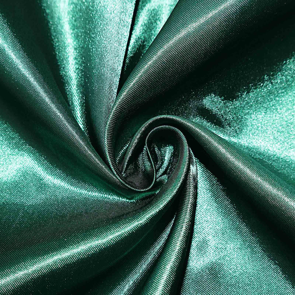 Satin Rectangular 90"x132" Tablecloth Hunter Emerald Green - Seamless Table Cover