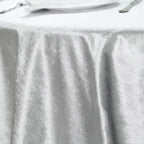 Velvet 72"x72" Table Overlay Square Tablecloth Silver - Premium Soft Finish for Sophisticated Celebrations