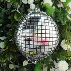 15" Mirrored Silver Disco Ball Mylar Reusable Foil Helium Air Balloon