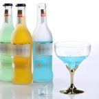 6-Pack Plastic Champagne Glasses Gold Hard Material - Durable Disposable Goblets for Wine 5oz