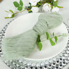 5 Pack Gauze Cheesecloth 24"x19" Napkins Sage Green Reusable Dinner Napkins